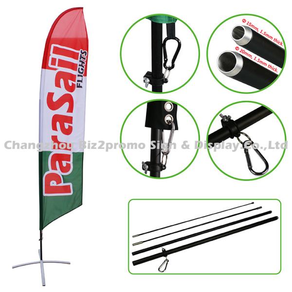 Custom Full Color Feather Flags And Banners Digital Printing Wind Banner Flags