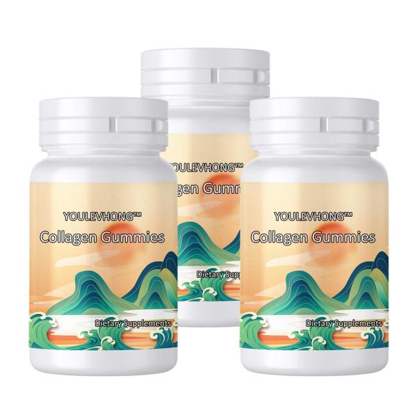 Suplemento de colágeno gomitas con vitamina C + biotina para apoyar la producción de colágeno salud de la piel y el cabello