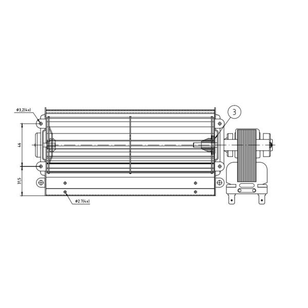 Cross Flow Fans Low Noise Aluminum 110V 60Hz 220v 240v