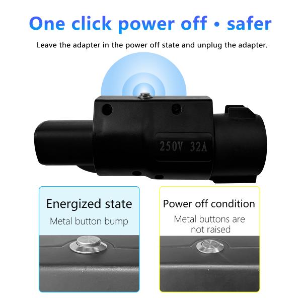 J1772 to NACS Charging Adapter 220V AC Type1 to TS Adapter Input Voltage 220v 50A Output Power