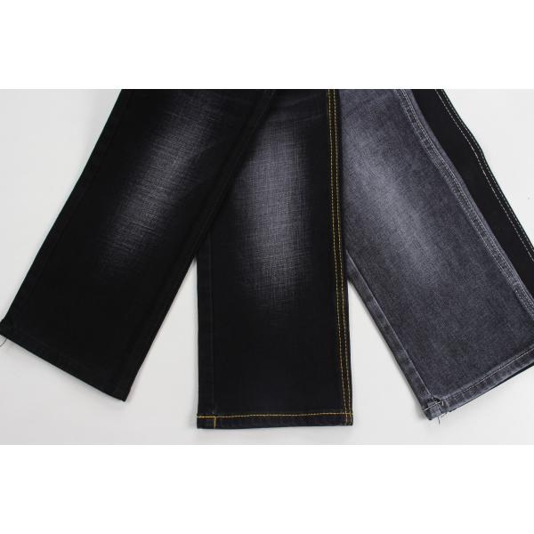 11.9  Oz Black And Black Backside Crosshatch Slub Denim Jeans  Fabric