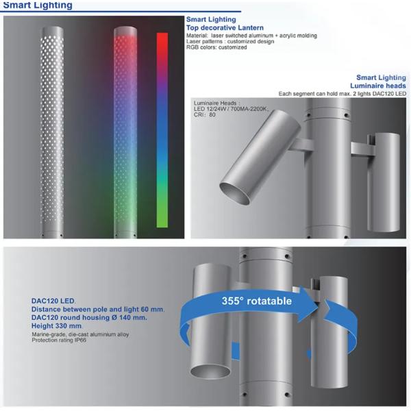 outdoor smart solar wifi city sensors intelligent street light pole