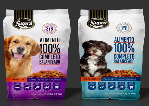 Food Grade Aluminum Foil Stand Up Pouch , Laminated Pet Dog Food Zip Lock Plastic Bags