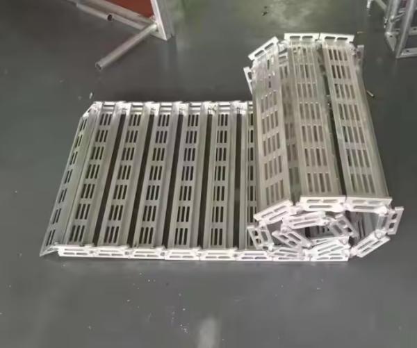 Rampa de embarque y desembarque inclinada de aleación de aluminio para vehículos, rampa de rodadura, rampa de descarga, escalera inclinada para exhibiciones de armazones