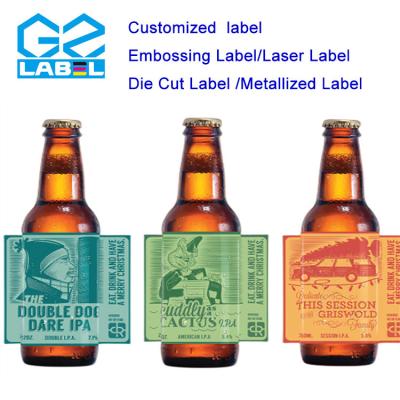 16. Custom Beer Bottle Labels with Local Glue Removal for Easy Application