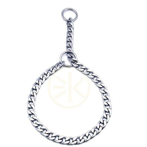 Snake Choke Chain For Dogs Nickel Plated Chrome Plated Dog Training Choke Collar
