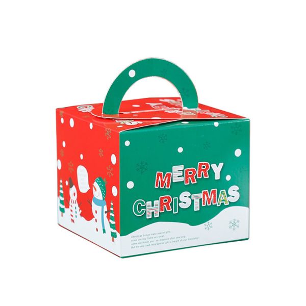 Personalised CYMK Printing Xmas Gift Box For Christmas Cake Sweet Candy 600gsm