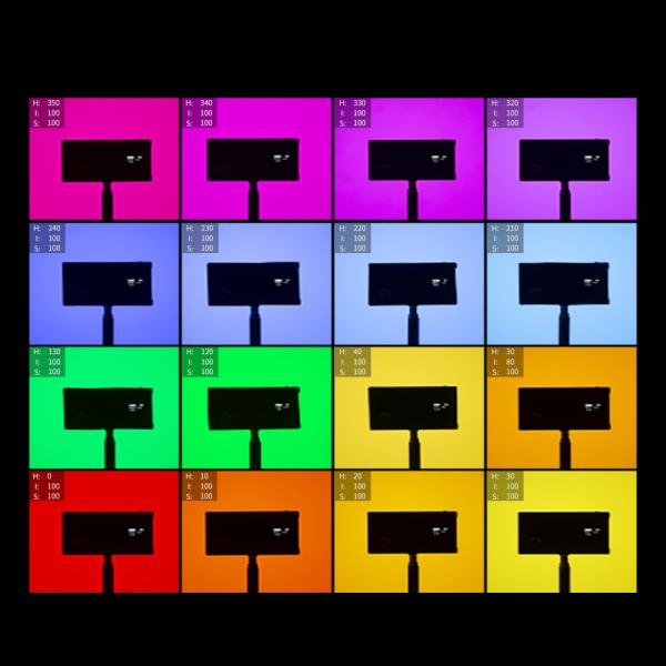 3200k Rgb HS-P12 Pocket Led Video Light 15 Light Effects Mobile APP Control