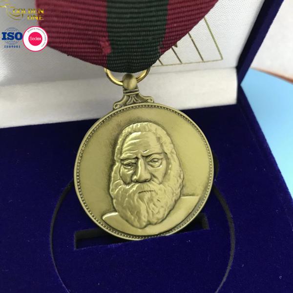 Factory price Medaille Award Medalha Medal 3D Manufacturer Antique brass Custom Pretty Medal Ribbon medallas