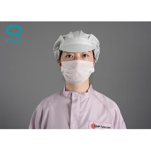 Bata estática anti de la tela conductora, ropa resistente estática con la capilla