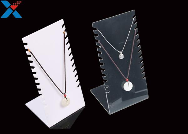 Jewellery Store Acrylic Necklace Display Stands , Acrylic Necklace Holder Pendant Bracelet