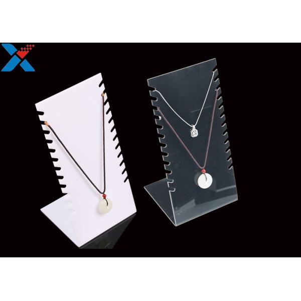 Jewellery Store Acrylic Necklace Display Stands , Acrylic Necklace Holder Pendant Bracelet