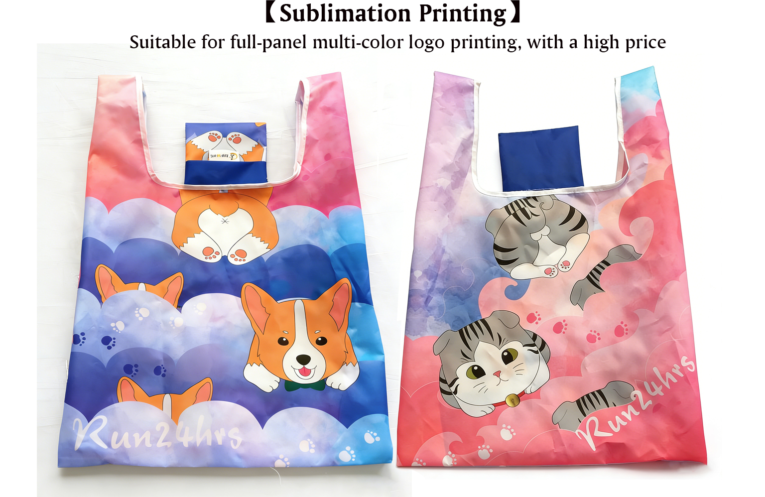 Custom Recycled Ripstop Tote – Foldable, Waterproof & Reusable Eco-Friendly Promotional Grocery Bag