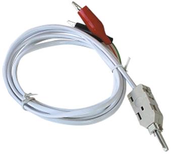 LSA test plug to alligator clip  2-pole test cord 1.5m