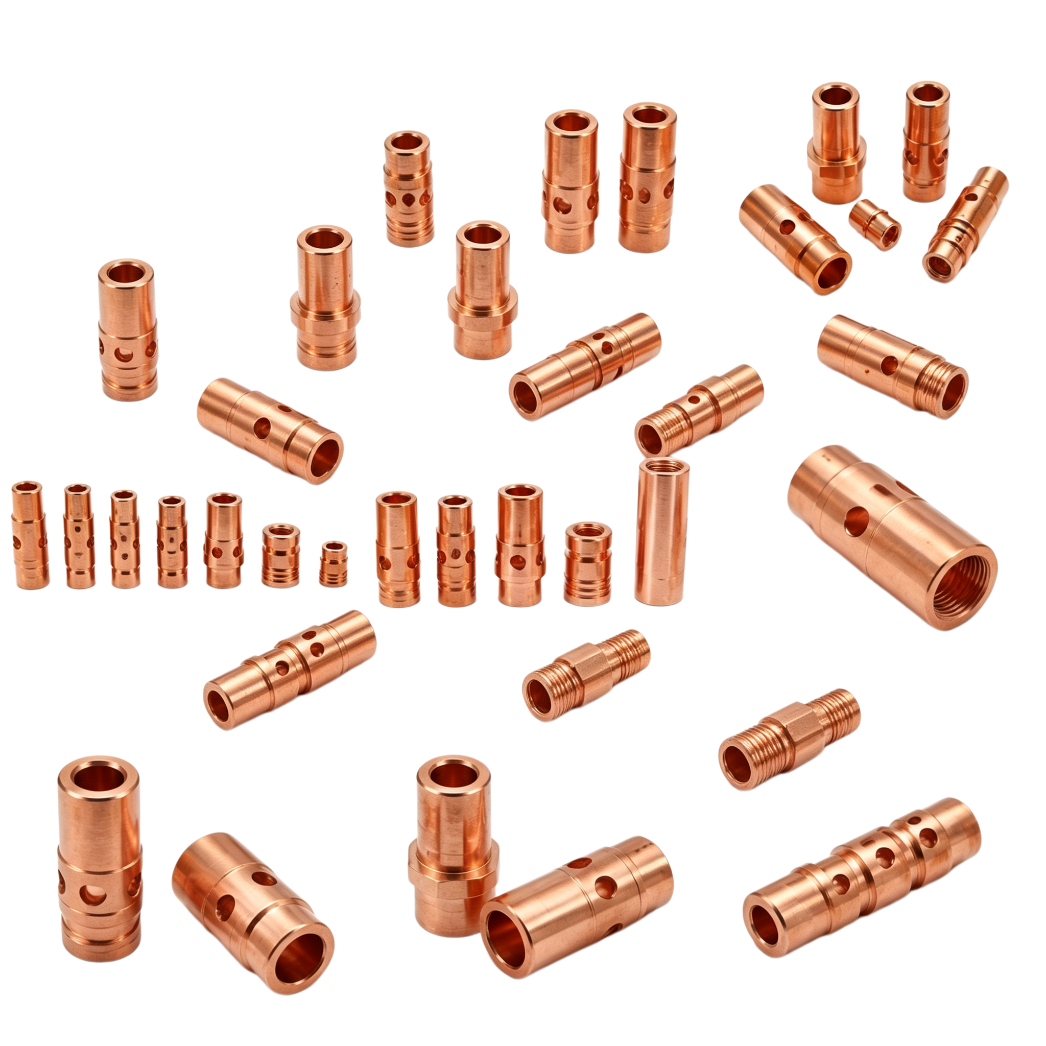 Custom Precision CNC Turning Copper Gas Diffuser for High Accuracy Industrial Welding Applications