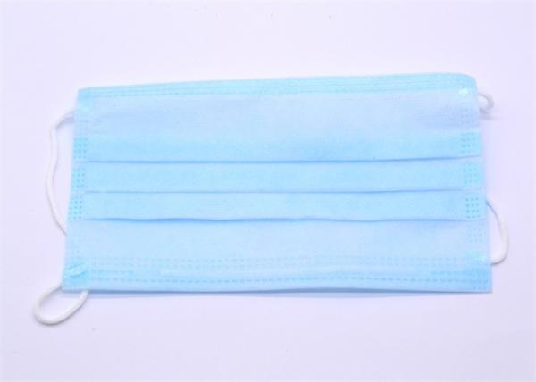 Three Layers Disposable Dust Mask , Disposable Chemical Mask Latex Free