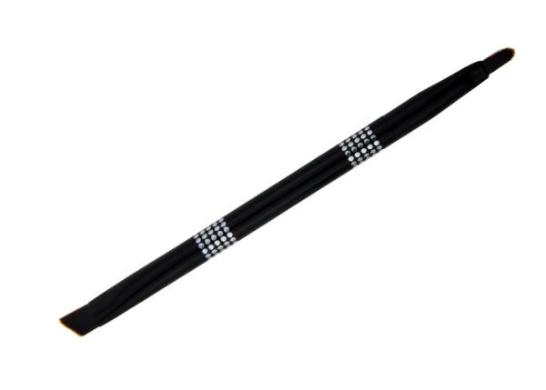 Black Double End Lip Liner Brush Retractable Lipstick Brush For Travel