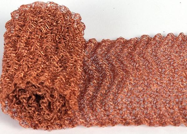 9.2M 10M 15M Pure Copper Mesh Knitted Gas Liquid Filter Mesh For Distillation Column