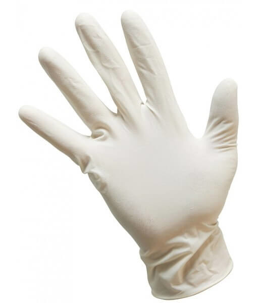 Disposable Latex Exam Gloves white color ASTM D6319 Standard