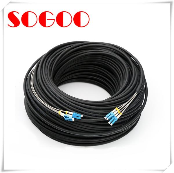 Single Mode Fiber Optic Patch Cord PDLC -LC/UPC Duplex Armored Fiber Optic Patch Cable
