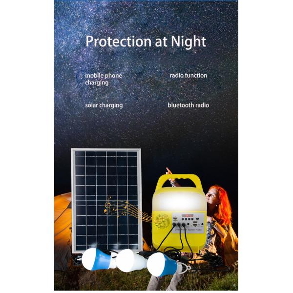 Осветительная установка 3kg 10m портативного магнето солнечная домашняя с заряжателем телефона соответствующим