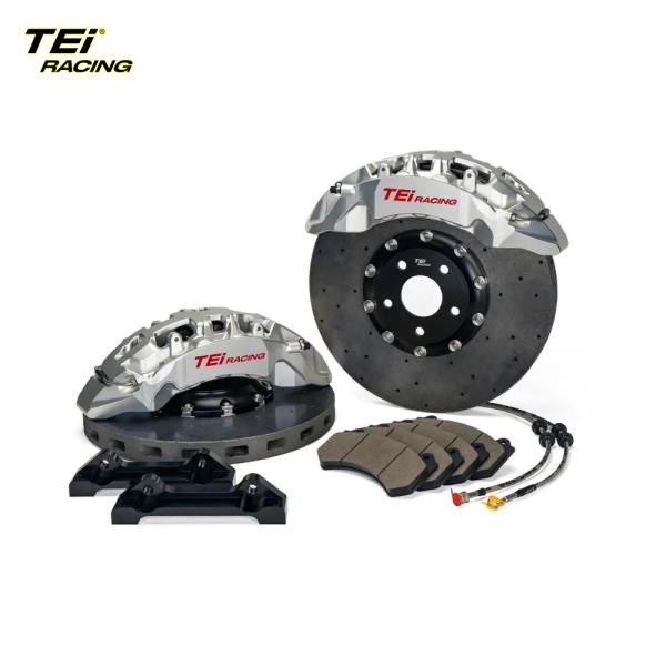 TEiRacing Ultra-alta resistencia S-X 10 Pot Monoblock Caliper Kit de freno grande para 20/21/22/23/24 de pulgada del borde del coche