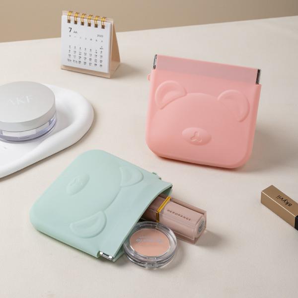 Fonction multi inodore lavable de sac cosmétique en cuir de silicone d'unité centrale