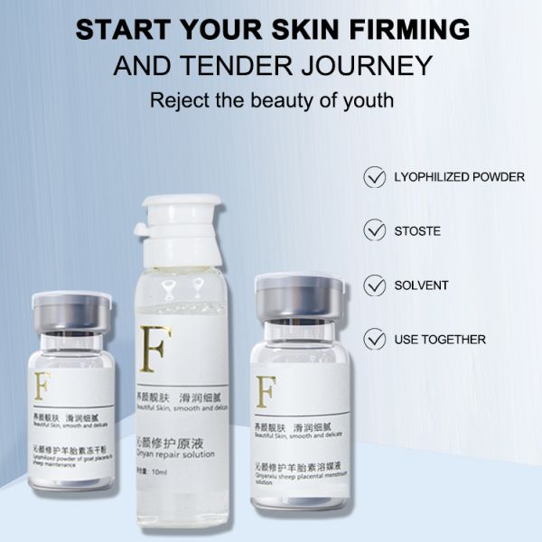 Sheep Placenta Freeze-Dried Serum Peptide Infused Anti-Aging Hyaluronic Acid Facial for Essence Day Night-Factory Custom