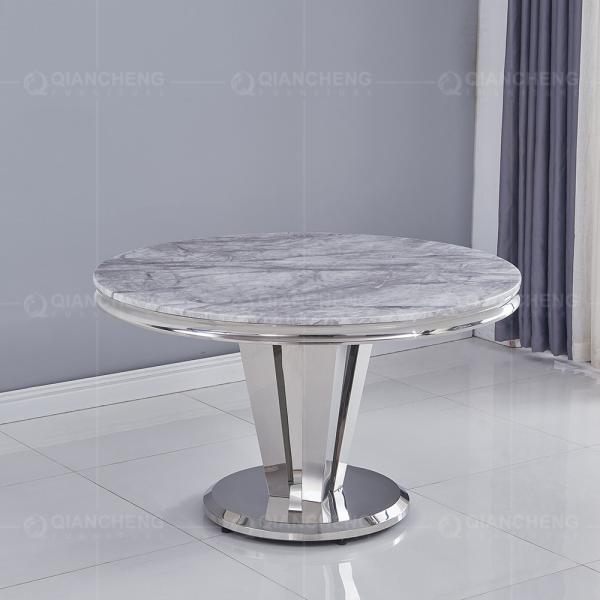 Round Marble 0.34m3 SS Dining Tables Italian Modern Light Luxury Style