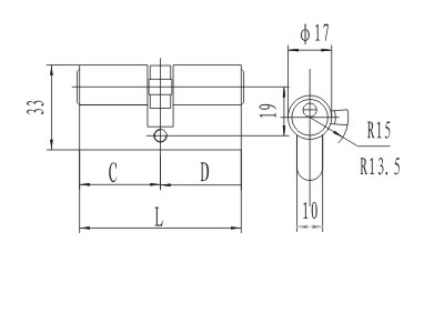 Anti Drill  Brass Lock Cylinder Protection Euro Profile Door Lock Security