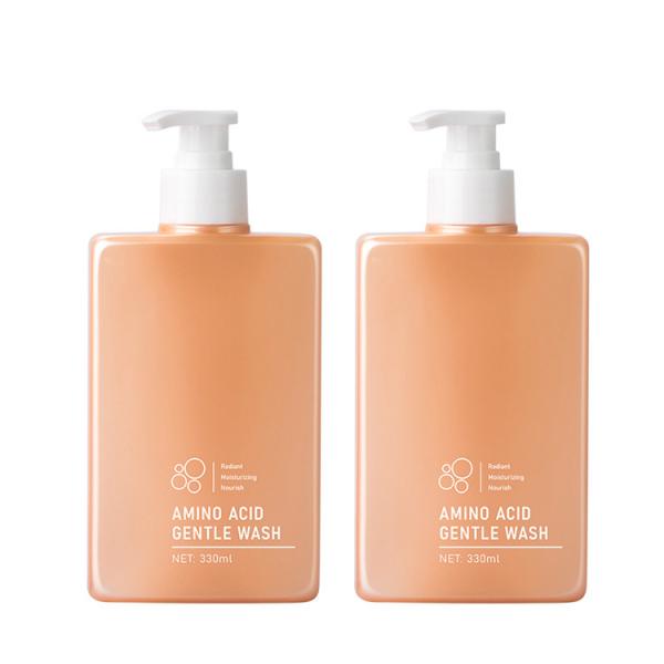 330 ml Frasco Liso de PP Laranja/ Rosa Com Bomba Branca Para frasco de loção shampoo