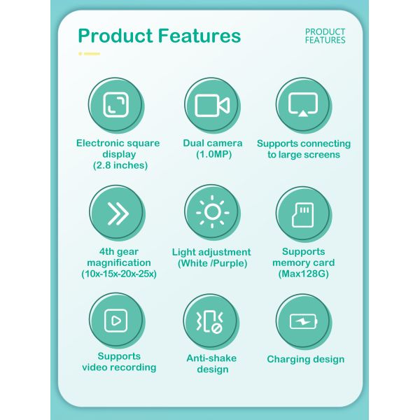 Multi Functional Magic Duo Recordable Compact Digital Magnifier for Insect Observation & Jewelry Appraisal