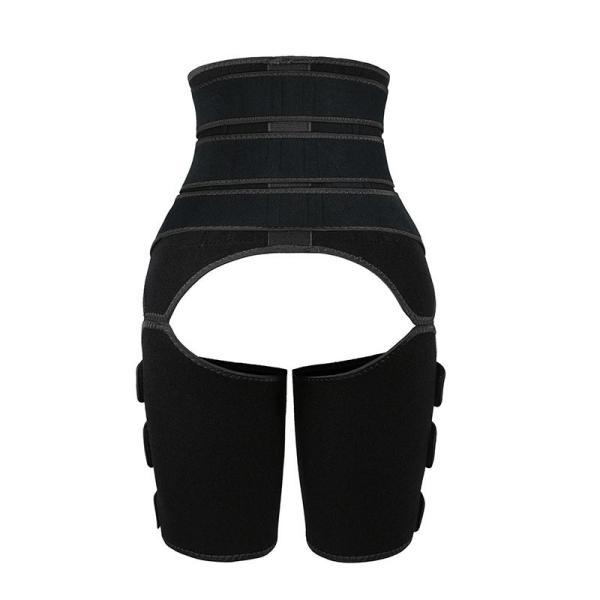 Escultor preto Thigh Trimmers do montante do neopreno da barriga da faixa elástica e do ajustador da coxa