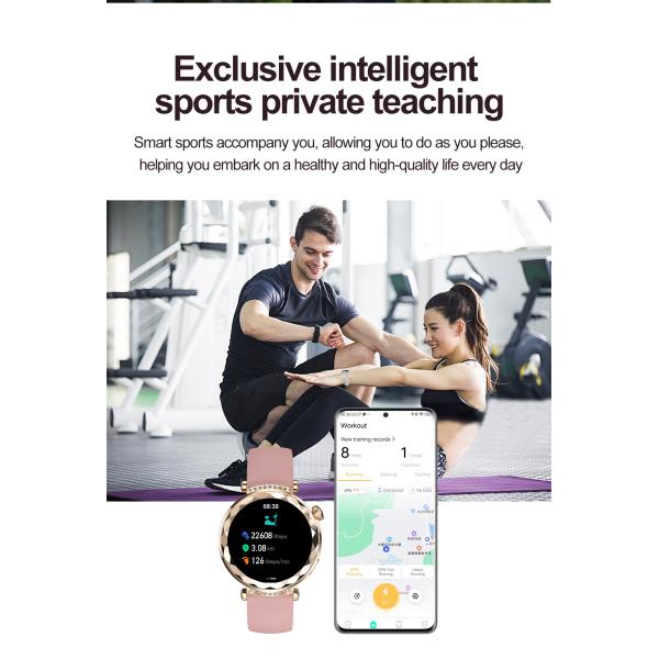Monitoreo de salud Reloj inteligente para mujeres Control de voz Reproductor de música Moderno