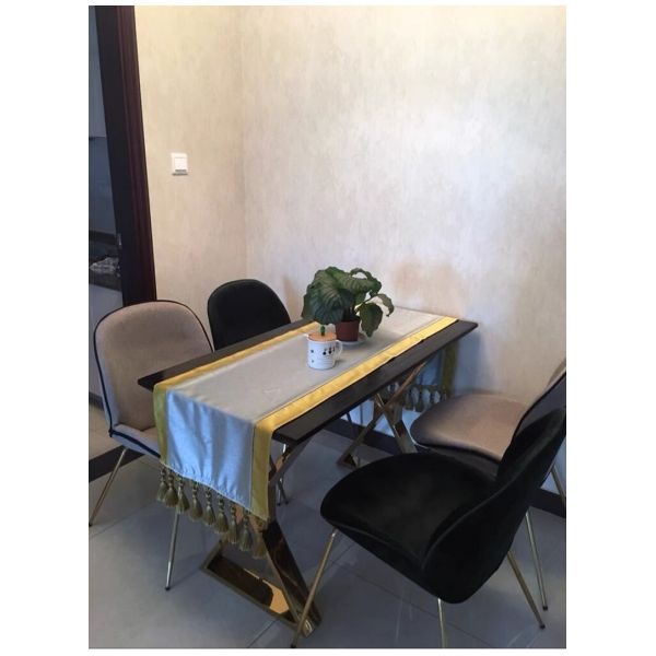 Modern Velvet Dining Chair with Gold Metal Legs for Restaurant Cafe Hotel Luxury Seating Furniture Commercial Wholesale