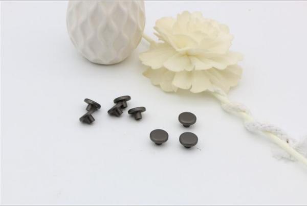Hot sale garment accessories matte gunmetal color 10.1 mm flat round shape metal rivets for bags