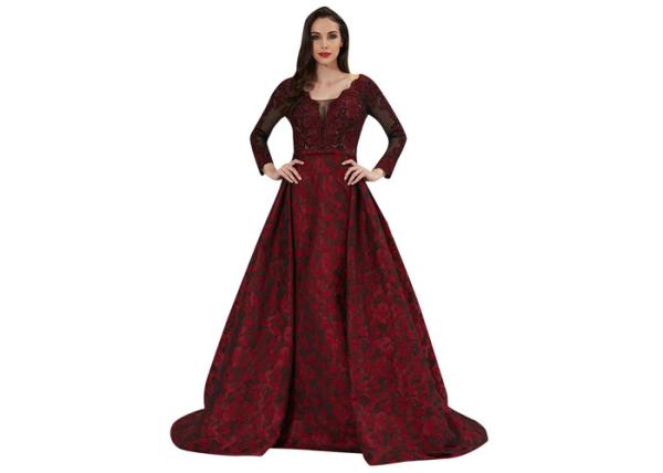 Customize High Class Muslim Wedding Dress , Maxi Party Dress Modest Muslim Dresses