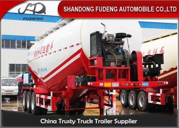 35 CBM Cummins Motor Bulk Tanker Trailers / BPW Axle Bulk Cement Truck