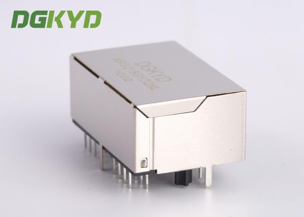 2 Port Integrated magnetics 8P8C RJ45 Ethernet Connector with G/Y Led for Switch