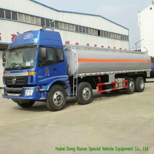 FOTON 8x2 Aluminium Alloy Fuel Oil Delivery Truck For Diesel Transportation 28CBM