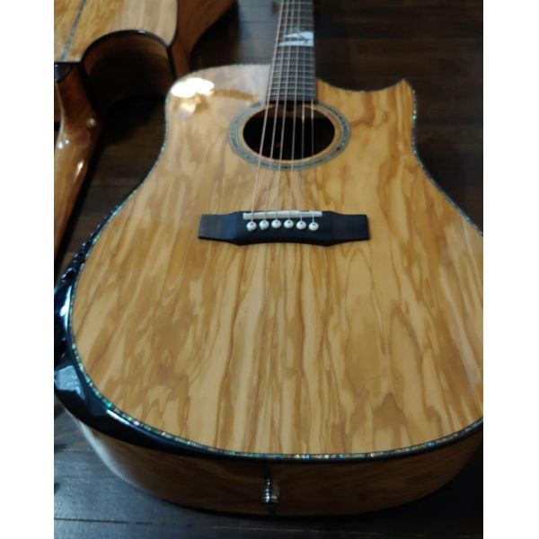 AAAA custom guitar all solid imported Olive wood Ryans style guitar customize handmade acoustic guitar