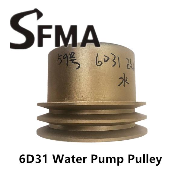 2 Groove OD130 Water Pump 6D31 Engine Fan Pulley