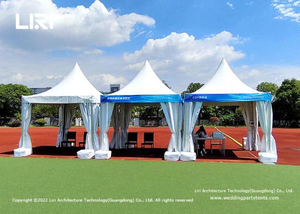 Indoor Sports Luxury Garden Gazebo Pagoda Tents With PVC Walls Small Size