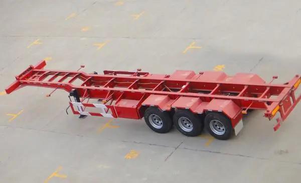 Heavy Duty Skeleton Flatbed Hauling Trailer With Mechanical Suspension And ABS Brake