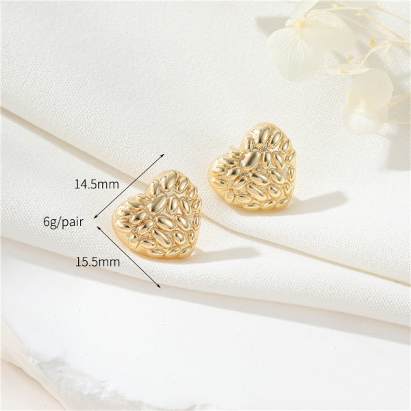 14K Gold Plated Fashion Jewelry Earrings Accessories Round Heart Shape Earrings DIY Women's Hand Shape Earrings