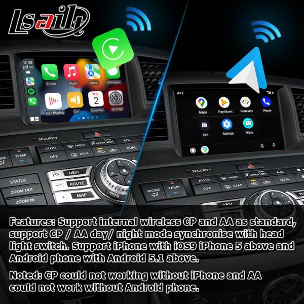 Infiniti M35 M45 Nissan Fuga HD обновление сенсорного экрана с несколькими пальцами carplay android auto video interface