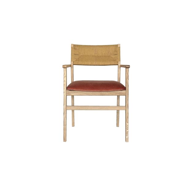 60×55×88cm Solid Wood Upholstered Dining Chairs Removable Wooden Cushioned Dining Chairs