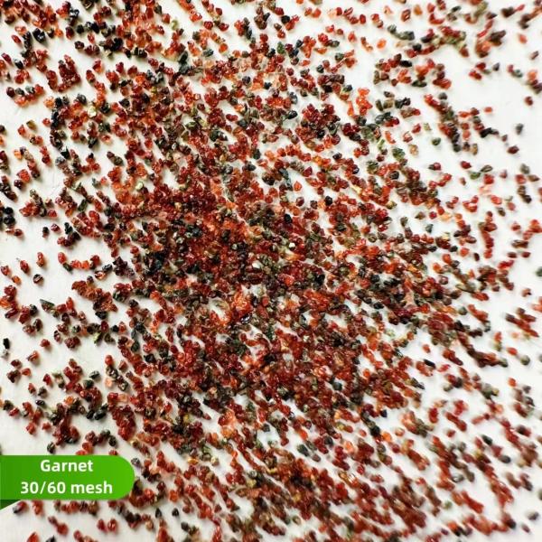 Garnet Sand abrasive 30/60 for Sandblasting: Natural Abrasive medium, Mohs 7.0-7.5, Sa2.5-3