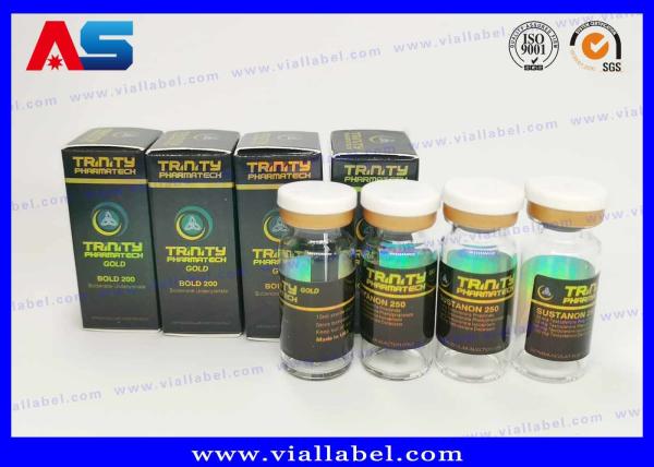 Peptídeo de Crescimento Muscular 10 ml Frasco de frasco Etiquetas ISO9001 Panton Cores 22x50mm Adesivo de frasco de vidro