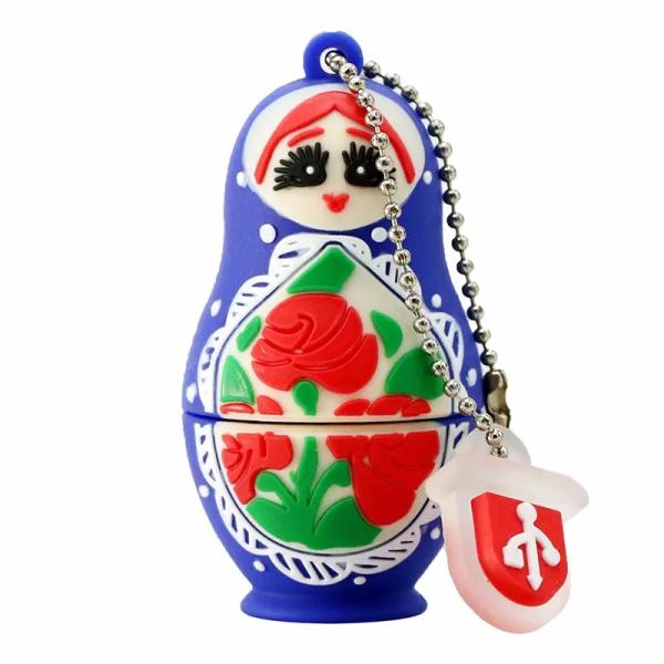 Персонализированный российский кукла USB Pen Drive 4GB 8GB 16GB 32GB 128GB USB 2.0 Thumb Drive Мемориальный блок